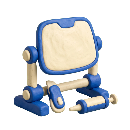 Auto glass repair service illustration in blue and ivory clay