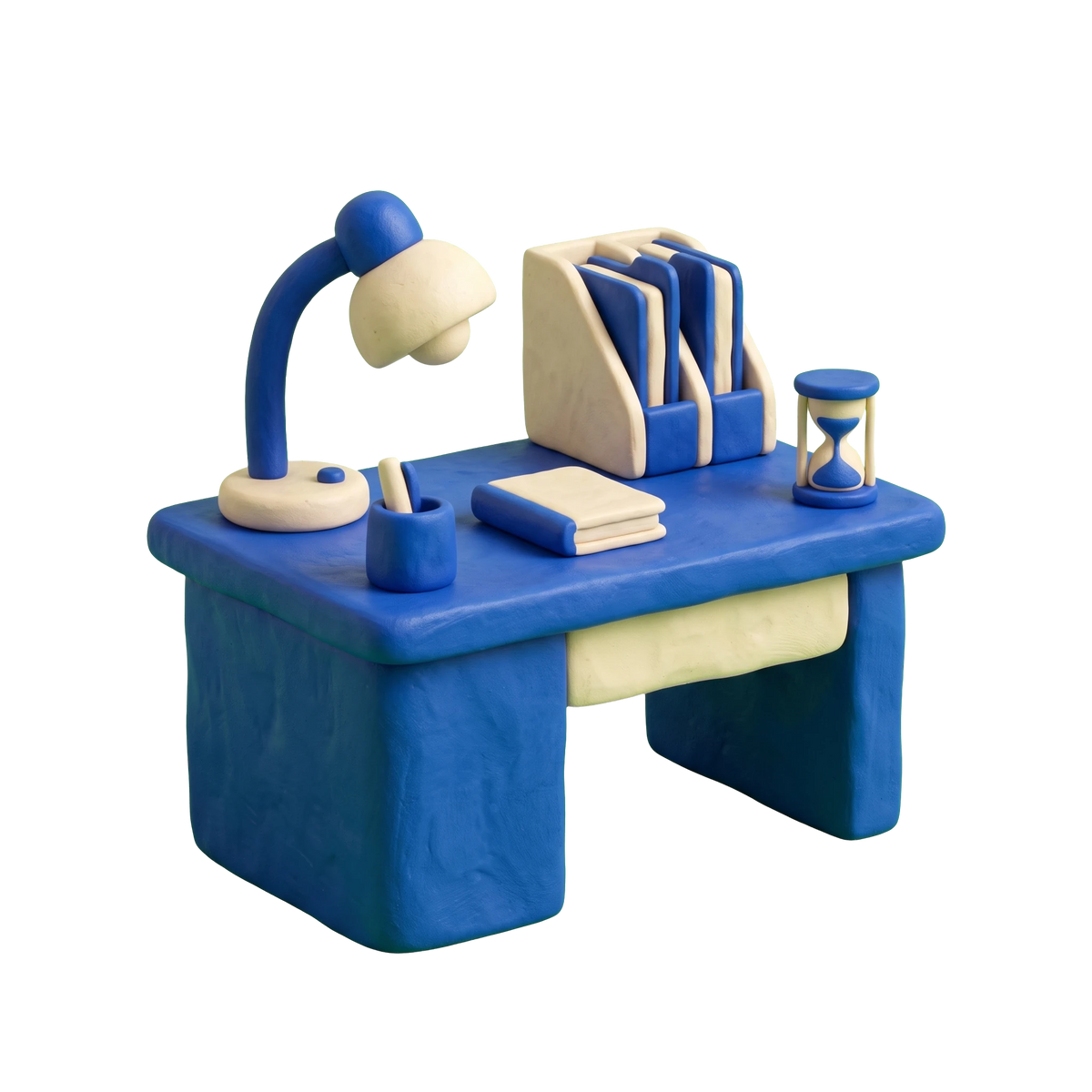 Career guidance service illustration in blue and ivory clay