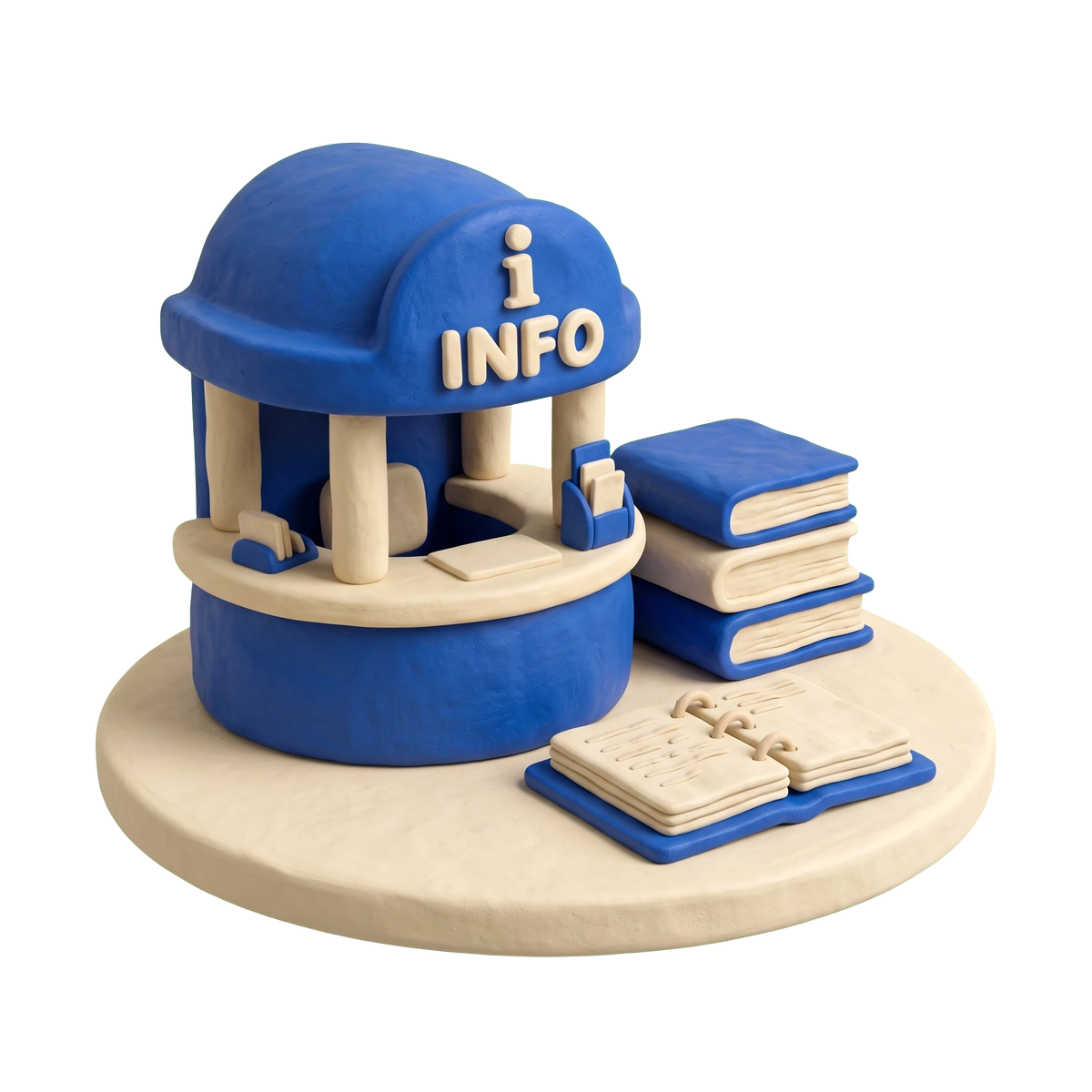 Students support association illustration in blue and ivory clay