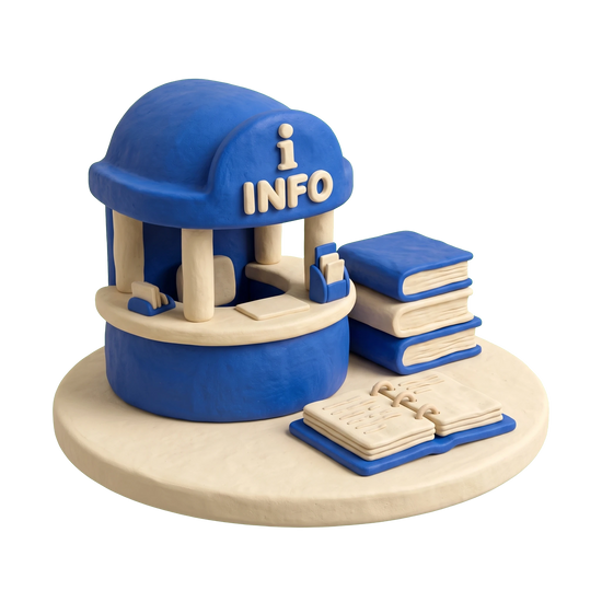 Students support association illustration in blue and ivory clay